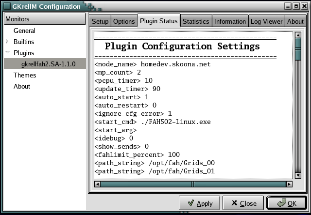 configuration status - stand alone